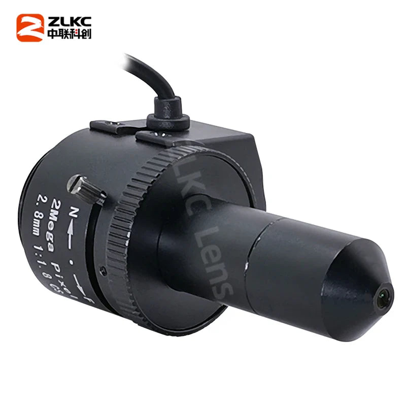 2.8mm Pinhole Lens 1/2.5 Inch FA Camera CS Mount Lens Low Distortion F1.8 Auto Iris CCTV For Machine Vision Camera 2Megapixels