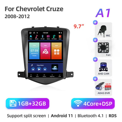 2Din Car Radio For Chevrolet Cruze J300 2008 2009-2012 Stereo Multimedia Video Player Navigation GPS Carplay 4G Android 11