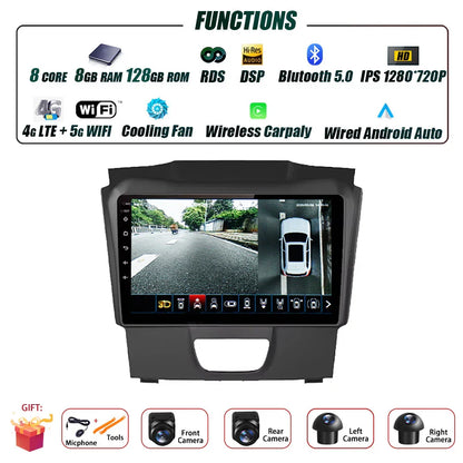Android Auto Car Radio For Isuzu DMAX 2015 - 2019 Multimedia Stereo Video Player Navigation GPS Carplay 4G WIFI DSP RDS BT