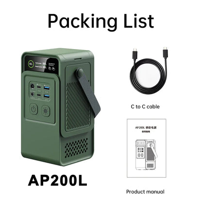 500W 200W Power Station Outdoor Portable Solar Power 345.6Wh LiFePo4 Battery Powerful Power Bank Energy Storage Supply Camping