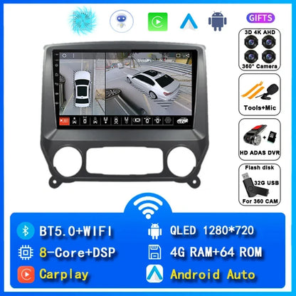 Android 14 Car Radio For Chevrolet Silverado 3 GMTK2 2014 2015 2016 2017 2018 Carplay Auto Multimedia Player Stereo DSP WIFI 4G