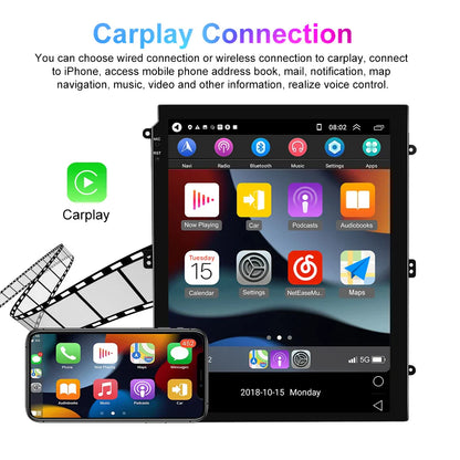 Podofo 8+128G 9.7''Car Radio For Nissan TIIDA 2016 Multimedia Player Carplay Android Auto 8Core WIFI&4G GPS Navigation Car Audio