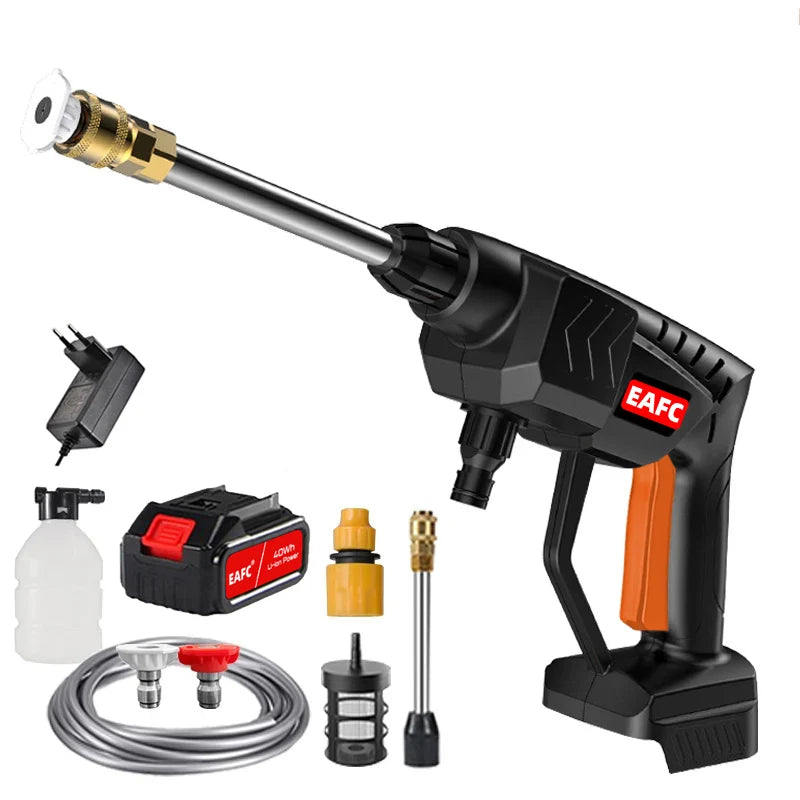 60Bar 21V Cordless High Pressure Car Wash Washer Gun 40WH/80WH Car Wash Gun Electric Water Gun Machine power tools
