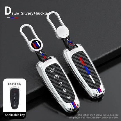 Zinc Alloy Car Key Case Cover for Ford C-Max Edge Escape Expedition Explorer Focus Taurus & Lincoln MKS MKT MKX Navigator