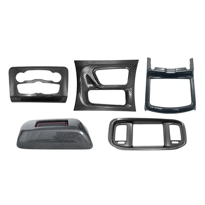 For Dodge Charger 2015-2021 Car Interior Central Control AC Switch Gear Shift Panel Cover Trim Decora 5PCS/Set