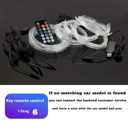 For Honda BREEZE Car Interior Mood Ambient Light RGB 64-Color LED Smart Remote Control Atmosphere Lamp Energy Saving Kit