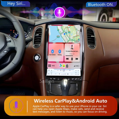14.5" Android 14 For Infiniti EX25 E35 EX37 EX30D QX50 QX70 2008-2016 Car Radio Carplay 2.5K Screen Tesla Style Stereo 4G Player