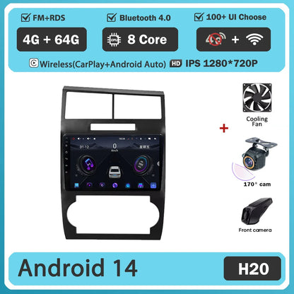 Android 14 For Dodge Charger LX 2005 - 2010 For Dodge Magnum 2 2003 - 2007 Car Radio Multimedia Video Player Navigation stereo