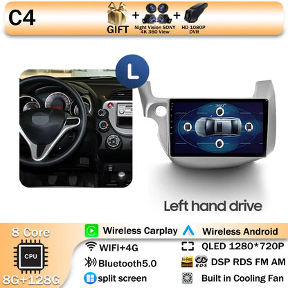 Android 14 For HONDA FIT JAZZ 2008 2009 2010 2011 2012 2013 Car Stereo Radio Multimedia Wireless Carplay Android Auto GPS 4G BT