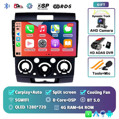 Android 14 Car Radio For Ford Everest Ranger Mazda BT50 BT-50 2006 2007 2008 - 2010 Multimedia Video Unit Head Player Stereo GPS