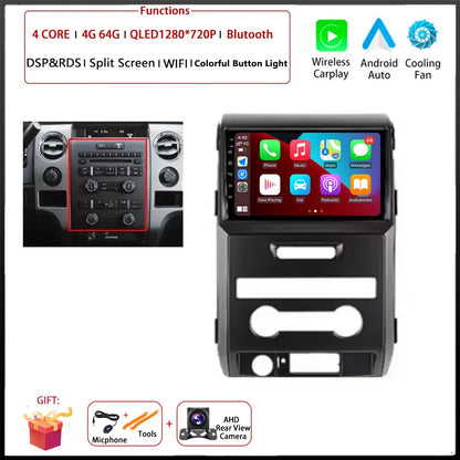 For Ford F150 P415 Raptor 2008 - 2014 Car FM/AM DSP 4G Android OS Carplay Auto WIFI  Radio Stereo Multimedia Player 2din BT 5.0