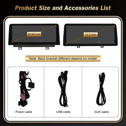 RoadTop Wireless CarPlay Android Auto For BMW Series 1 E81 E82 E87 E88 CCC CIC System Multimedia Display Screen