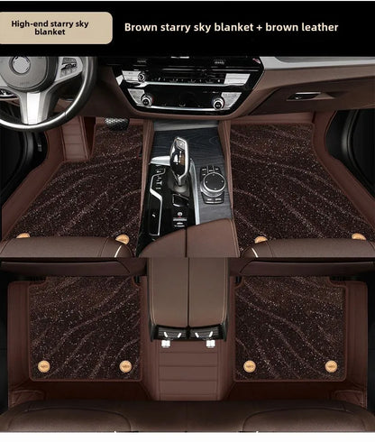 Customized car specific foot mats, double layered carpets for all models, new starry sky carpet accessories
