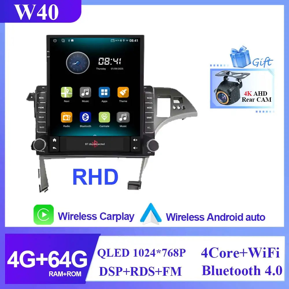 Car For Toyota Prius 3 XW30 2009 - 2015 RHD Android Auto Radio Stereo Head Unit Multimedia Player Navigation Carplay No 2din DVD