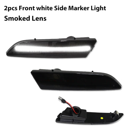 4PCS LED Side Marker light bumper front amber ＆ rear red turn Signal Lights for 2004 2005 2006 2007 -2008 Chrysler Crossfire