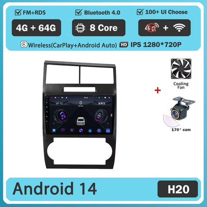 Android 14 For Dodge Charger LX 2005 - 2010 For Dodge Magnum 2 2003 - 2007 Car Radio Multimedia Video Player Navigation stereo