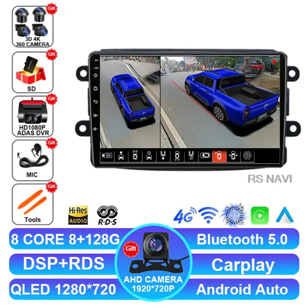 Android 14 For Renault Dacia LOGAN sandero Duster Lodgy Lada Xray Captur Dokker Car Radio Multimedia Navigation Video Player GPS