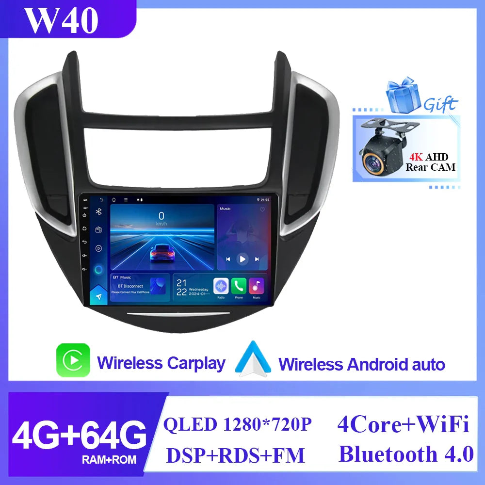 For Chevrolet Tracker 3 TRAX 2013 2014 2015 Android Auto Multimedia Car Player Radio GPS Video Navigation Carplay Screen No 2din