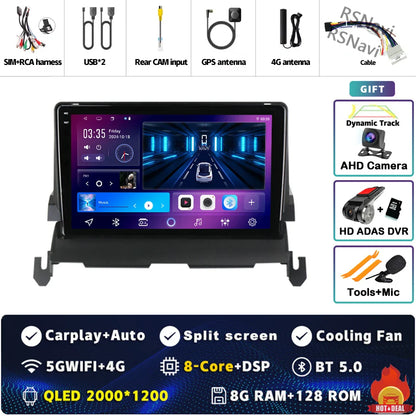 Android 14 CarPlay Car Radio for Dodge Journey 2009 2010 2011 2012 Multimedia Navigation GPS Stereo Auto video Head Unit 2 DIN