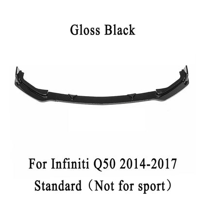 Front Bumper Spoiler Lip for Infiniti Q50 2014-2021 Standard（Not for sport）DIY Lower Bumper Diffuser rotector Modification