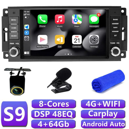 DSP Car Radio Stereo For Jeep Commander Carplay Android Auto Multimedia Player Screen Autoradio Navigation GPS BT 4G Head Unit