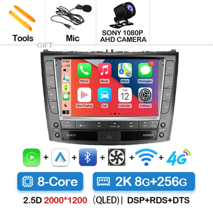 Android 14 Car Radio For Lexus IS250 IS300 XE20 IS220 IS350 2005 - 2012 Multimedia Video Player NAVI GPS 4G WIFI Carplay Auto BT