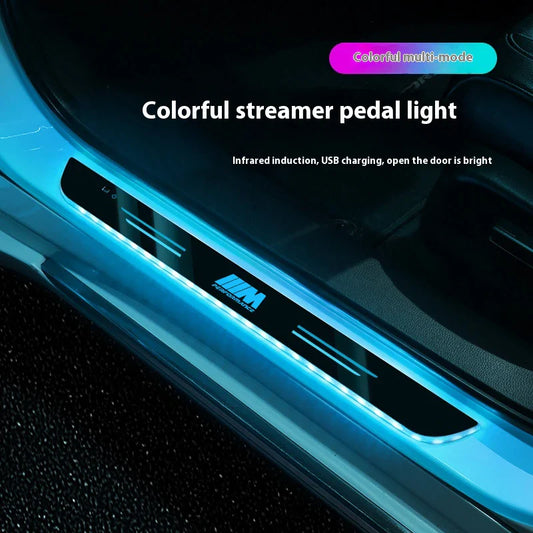LED Car Welcome Pedal Light Door Sill Light For BMW M Performance X1 X3 X4 X5 X6 X7 E46 E39 E87 E60 E92 E90 F10 F20 F30 Series