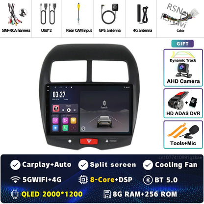 Android 14 For Mitsubishi ASX 1 2010 - 2016 2K QLED Android Car Radio Multimedia Video Player GPS Stereo CarPlay 4G Head Unit
