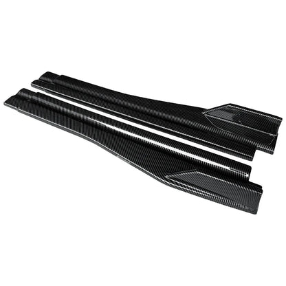 For Infiniti Q50 2013-2022 Car Side Skirt Extension Body Apron Lip Splitters Winglet Lateral Shovel Carbon Look ABS Accessories