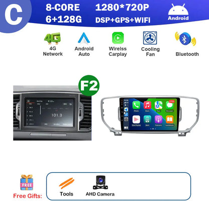 9 inch for KIA Sportage 4 QL 2016 2017 2018 Android Auto Navigation GPS Split Screen Wireless Carplay DSP Stereo Bluetooth WiFi