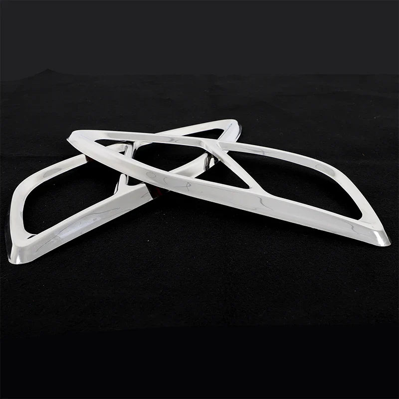 For Lincoln MKZ 2017-2021 Accessories Chrome Steel Rear Tail Exhaust Muffler Tip Pipe Frame 2x