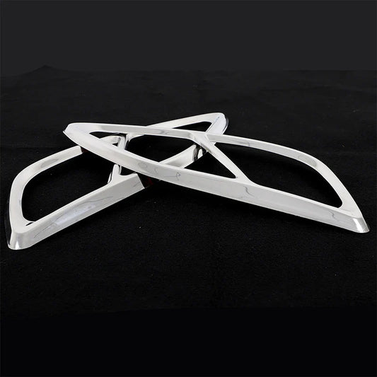 For Lincoln MKZ 2017-2021 Accessories Chrome Steel Rear Tail Exhaust Muffler Tip Pipe Frame 2x