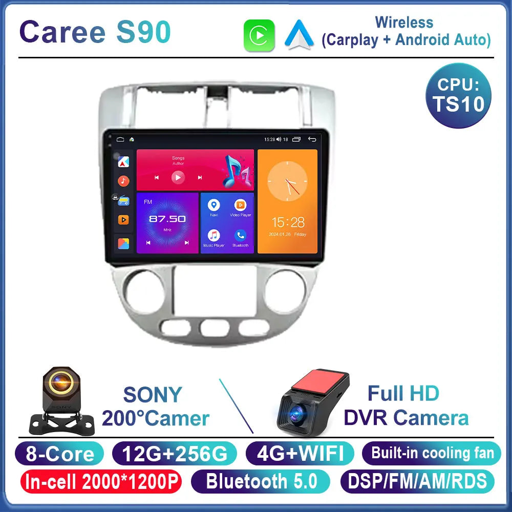 Android 14 Car Radio For Chevrolet Lacetti J200 For Buick Excelle Hrv For Daewoo Gentra 2 Carplay Stereo gps 4G WIFI BT No 2Din