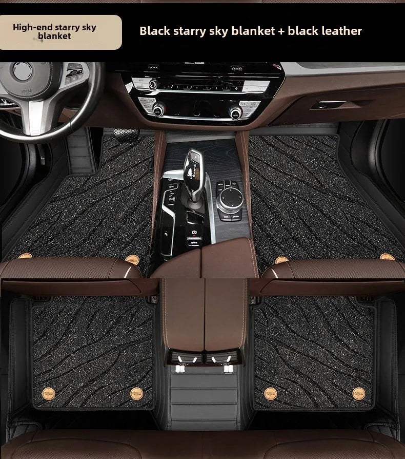 Customized car specific foot mats, double layered carpets for all models, new starry sky carpet accessories