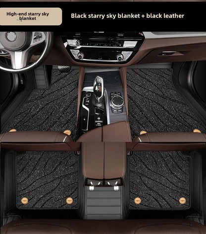 Customized car specific foot mats, double layered carpets for all models, new starry sky carpet accessories