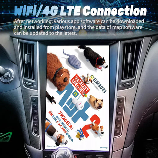 13.6inch Car Radio For Infiniti Q50 Q50l Q50s Q60 2014-2020 Android Screen Stereo Multimedia Player GPS Navigation Carplay Audio