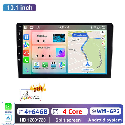 Podofo Android 6+128G 7/9/10inch Car Stereo Radio Universal WIFI Carplay Android Auto Car Multimedia Player Bluetooth FM 32EQ