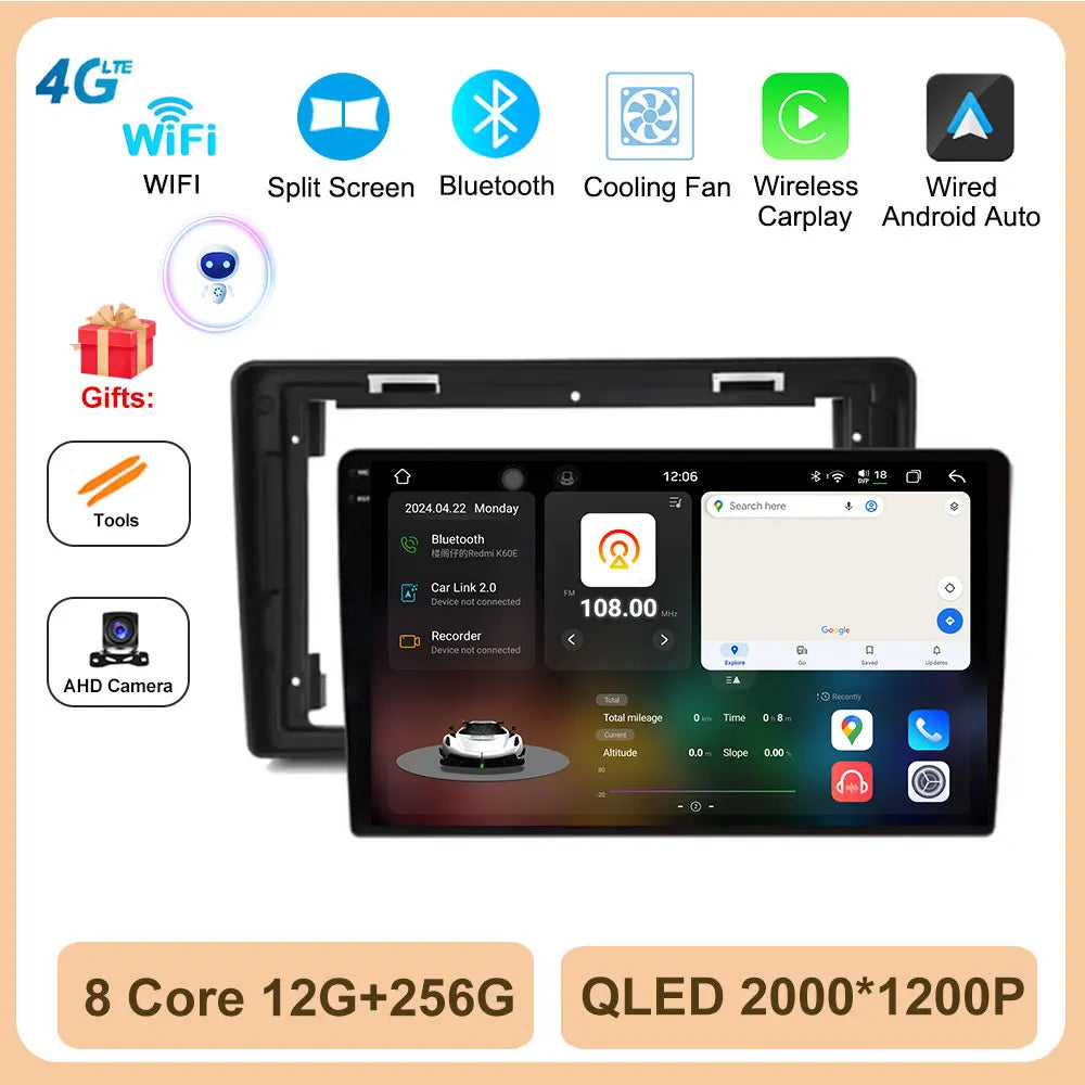 Car radio Android Auto Wireless Carplay For Citroen C2 C3 2001 2002 2003 - 2010 Multimedia Player GPS Navigation 4G Touch Screen