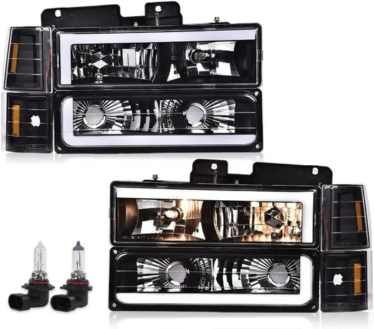 Corner Headlight Bumper Lamp Compatible with Gmc C10 C/K Suburban 1994 1995 1996 1997 1998 1999 2000