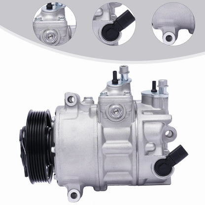 12V 125 Amps Air Conditioning Compressor AC Clutch Kit for Cars and Trucks Silver Energy-saving Air Conditioning Compressor