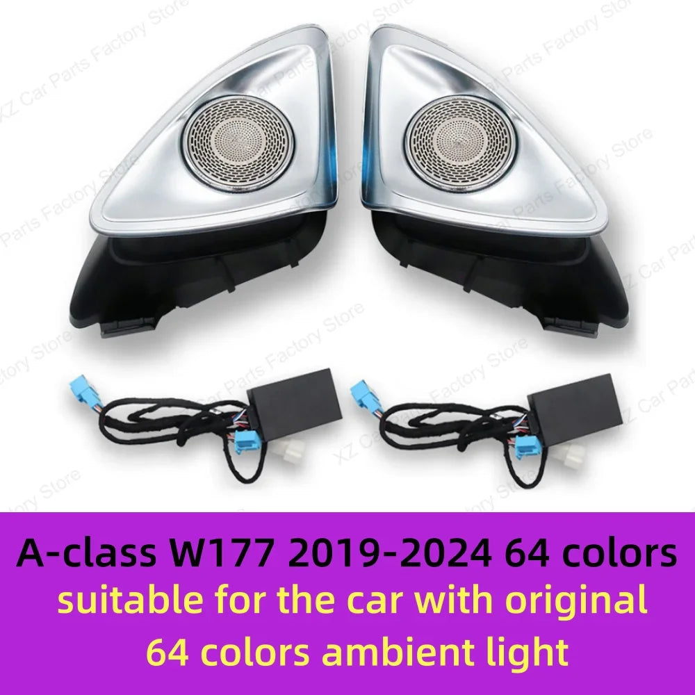 64 Colors 4D rotating Tweeter Speaker Ambient Light For Mercedes-Benz 4D Speaker W213 W205 W206 W223 W222 X254 C/E/S-Class Car