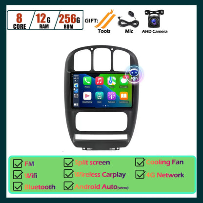 Wireless Carplay Android Auto Screen For Chrysler Voyager Rg Rs Town  & Country Rs 2000-2007 Multimedia Player Stereo Tools 4G