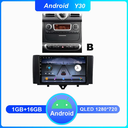 Car Android 14 GPS Navigation For Mercedes Benz Smart Fortwo 451 2010 - 2015 Auto Radio Stereo Multimidia Player Carplay NO 2DIN