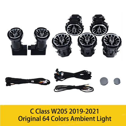 Upgrade LED Turbine Nozzle Ambient Light for Mercedes Benz W213/W205/X253/W222/W223/W206 C/E/GLC/S-Class Air Vents