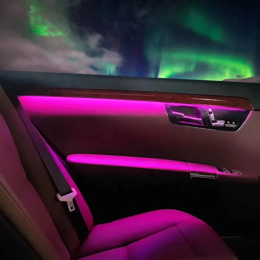 64 Colors LED Symphony Ambient Lights 18 in 1 for Mercedes Benz S-Class W221 2005-2013 Dashboard Door Decoration Atmosphere Lamp