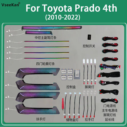 For Toyota Prado ambient light 1:1 mold special style led for car Symphony lights ambient light car Lights interior atmosphere
