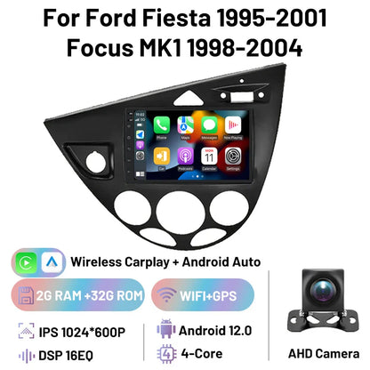 Car Radio 7inch Autoradio for Ford Fiesta 1995-2001 Focus MK1 1998-2004 Multimedia Video Car Radio Player DSP Carplay Android