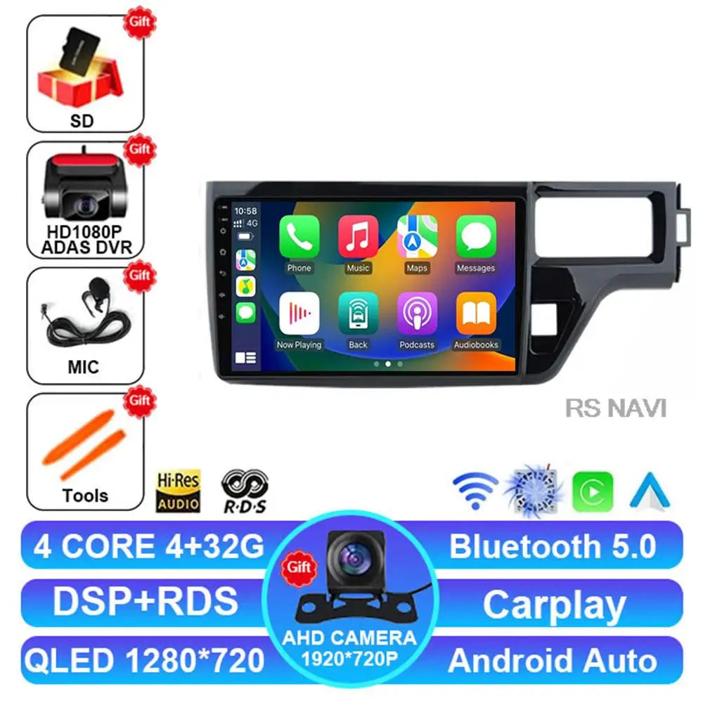 Android 14 Car Radio For Honda Stepwgn 5 2015 - 2021 4G LTE DSP Navigation BT Viedo Player DVD Wireless Carplay Auto 2 DIN GPS