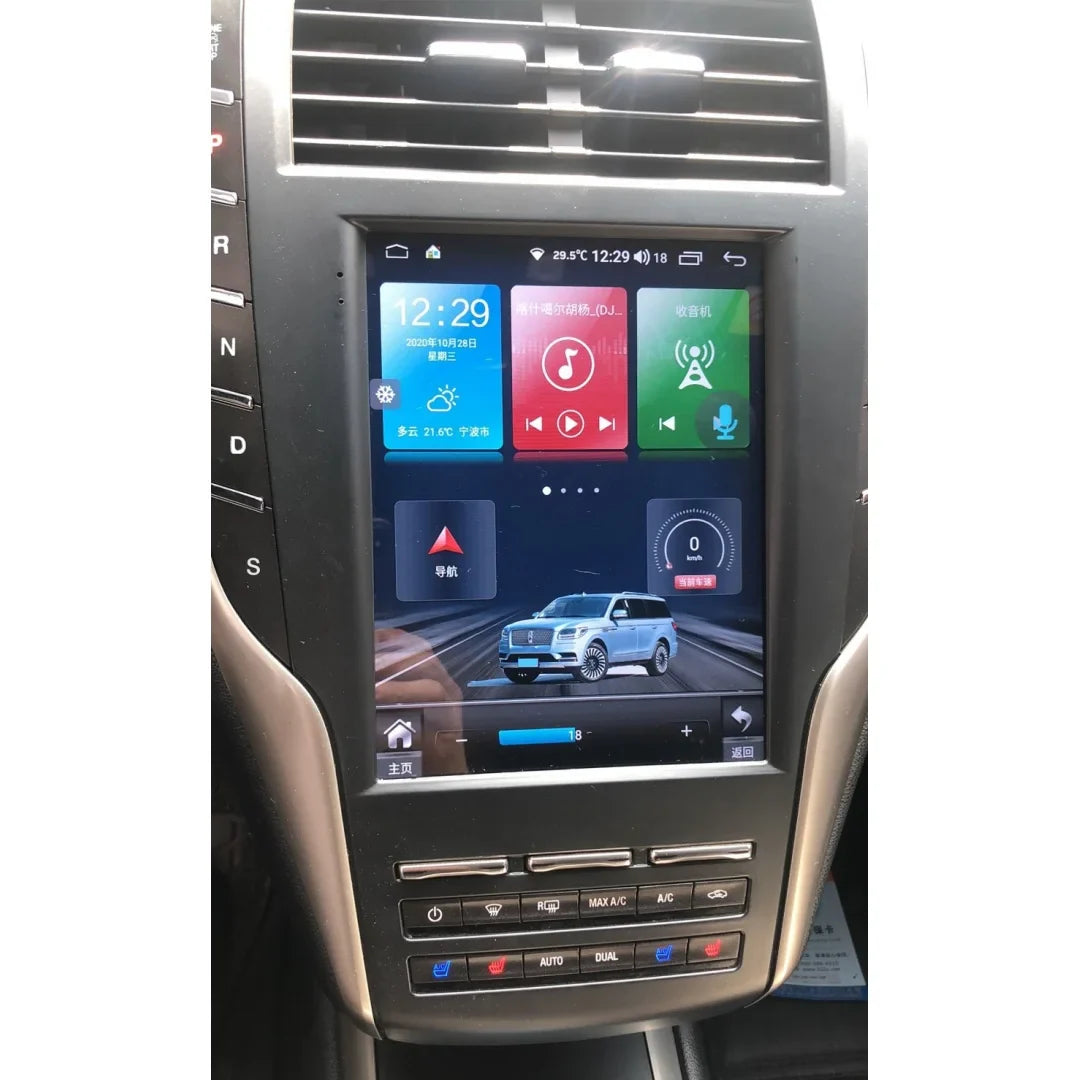 Android 13 DSP For Lincoln MKZ MKC MKX Continental 2014 - 2019 Tesla IPS Screen Car Multimedia Player GPS Navigation Audio Video