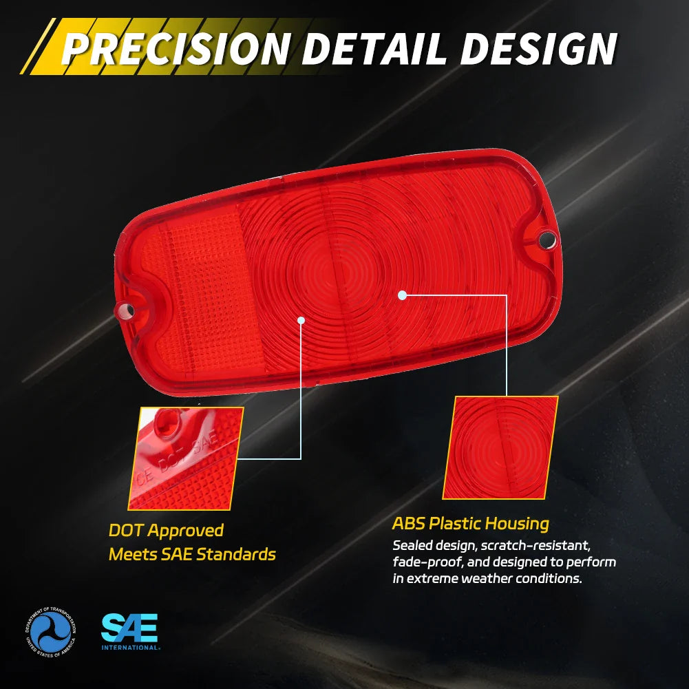 2PCS Rear Bumper turn signal Tail Light Lenses Housings For 1960-1966 Chevrolet C10 C20 C30 K10 K20 GMC 1000 1500 2500 Truck
